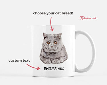 Cat Breed Mug - Cat Mom Coffee Cup - Furiendship